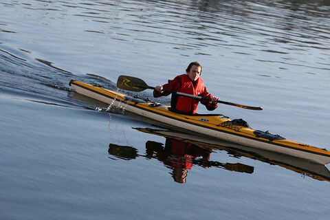 Kanufahren auf dem Regen